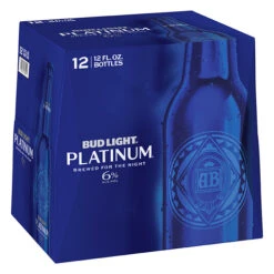 Bud Light Platinum Premium Light Lager, 12-Pack 12oz Bottles