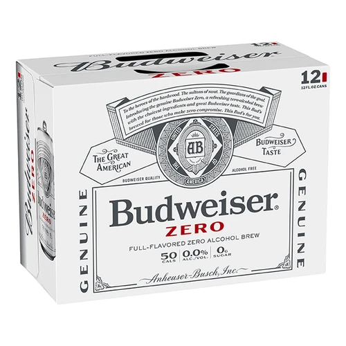 Budweiser Zero Non-Alcoholic Beer - 12pk / 12oz Cans 1 Budweiser Zero Non-Alcoholic Beer - 12pk / 12oz Cans