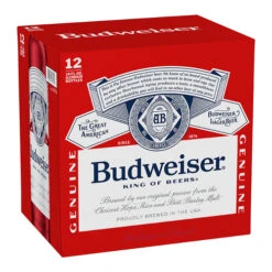 Budweiser Lager Beer - 12 Pack 16oz Aluminum Bottles