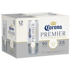 Corona Premier Light Lager - 12 Pack 12oz Slim Cans
