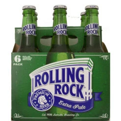 Rolling Rock Premium American Lager - 6 Pack Bottles