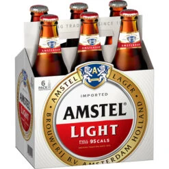 Amstel Light Premium Import Lager - 6 Pack Bottles
