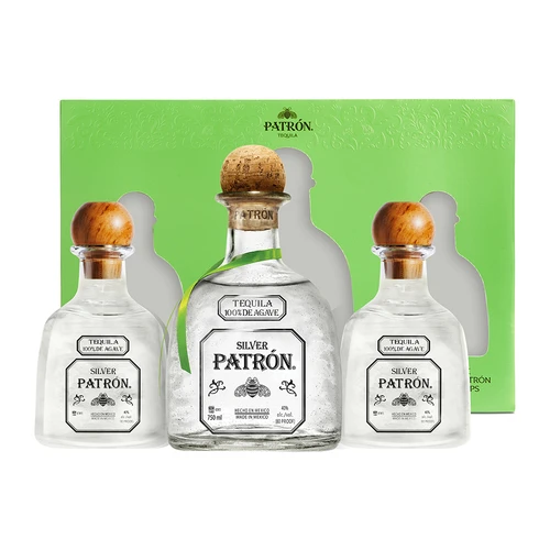 Patron Silver Tequila with 2 Collector Replica Vessels 1 Patron Silver Tequila with 2 Collector Replica Vessels