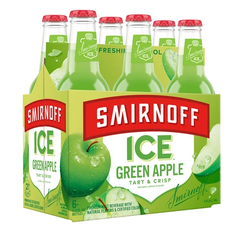 Smirnoff Ice Green Apple • 6-Pack (11.2 oz Bottles) 1 Smirnoff Ice Green Apple • 6-Pack (11.2 oz Bottles)
