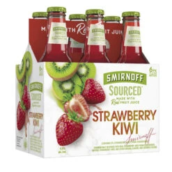 Smirnoff Sourced Strawberry Kiwi - 6pk Bottles