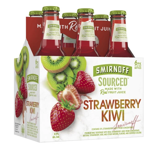 Smirnoff Sourced Strawberry Kiwi - 6pk Bottles 1 Smirnoff Sourced Strawberry Kiwi - 6pk Bottles