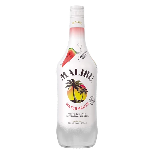 Malibu White Rum with Watermelon Liqueur 1 Malibu White Rum with Watermelon Liqueur