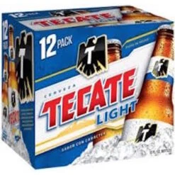 Tecate Light Mexican Lager Beer - 12pk Bottles