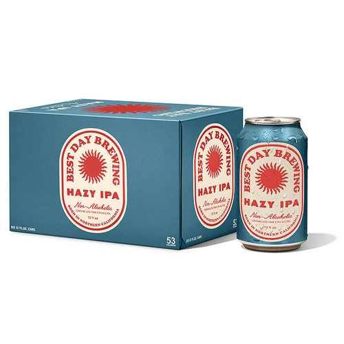 Best Day Non-Alcoholic Hazy IPA 6-Pack Cans 1 Best Day Non-Alcoholic Hazy IPA 6-Pack Cans