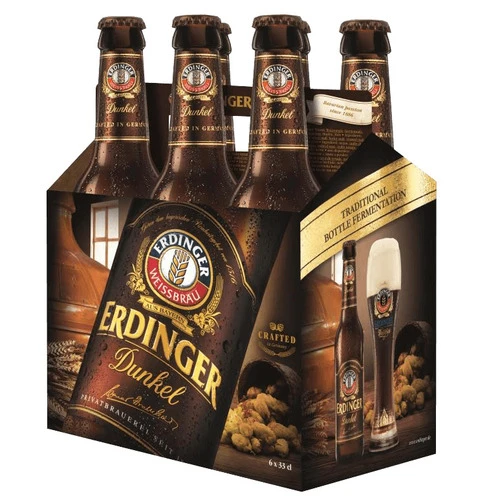 Erdinger Dunkel Dark Wheat Beer - 6-Pack Bottles 1 Erdinger Dunkel Dark Wheat Beer - 6-Pack Bottles