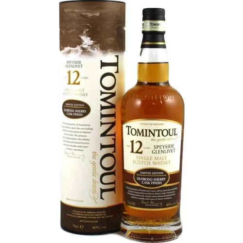 Tomintoul 12 Year Old Oloroso Sherry Cask Single Malt Scotch Whisky 1 Tomintoul 12 Year Old Oloroso Sherry Cask Single Malt Scotch Whisky