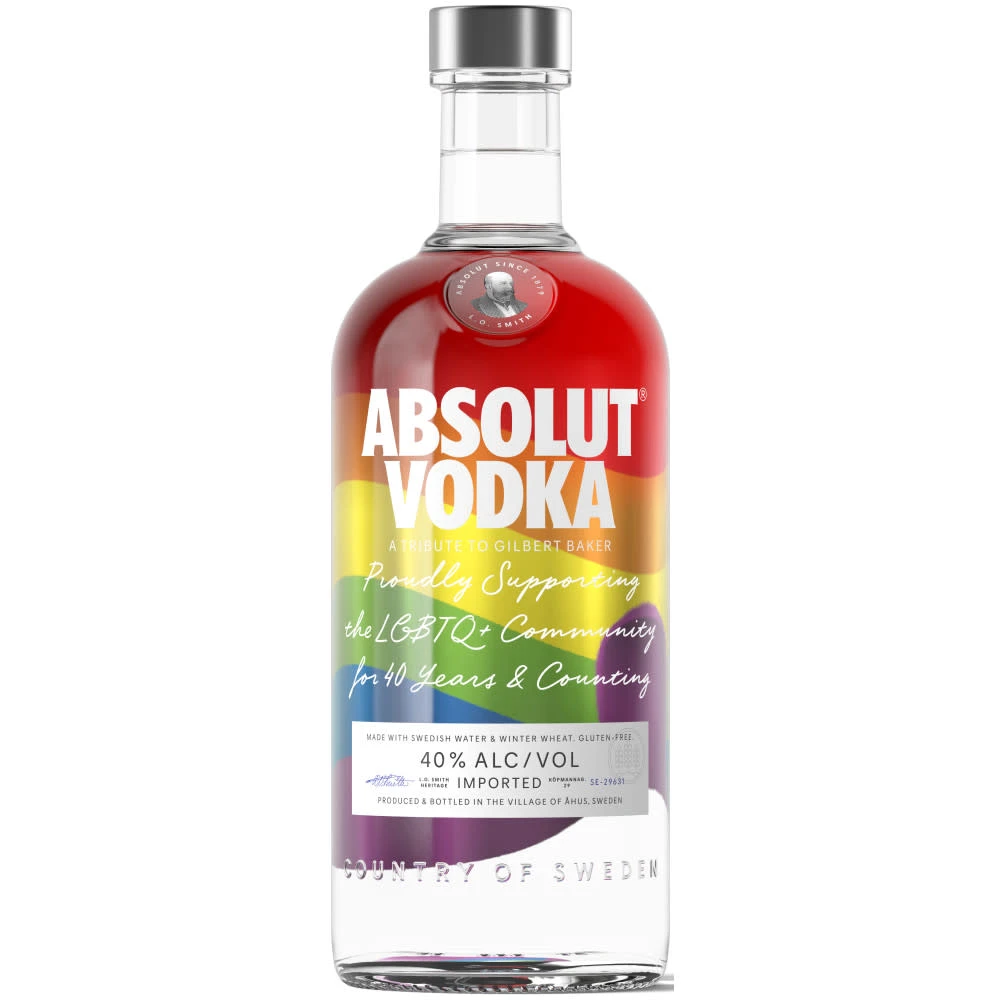 Absolut Vodka Rainbow Pride Limited Edition - 80 Proof 1 Absolut Vodka Rainbow Pride Limited Edition - 80 Proof