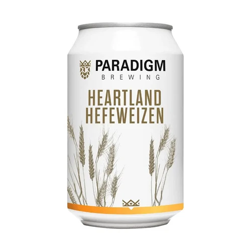 Paradigm Heartland Hefeweizen Wheat Beer Cans 1 Paradigm Heartland Hefeweizen Wheat Beer Cans