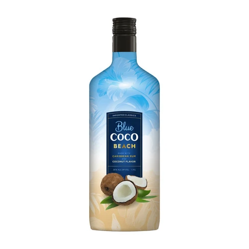 Blue Coco Beach Coconut Rum - Premium Tropical Spirit 1 Blue Coco Beach Coconut Rum - Premium Tropical Spirit