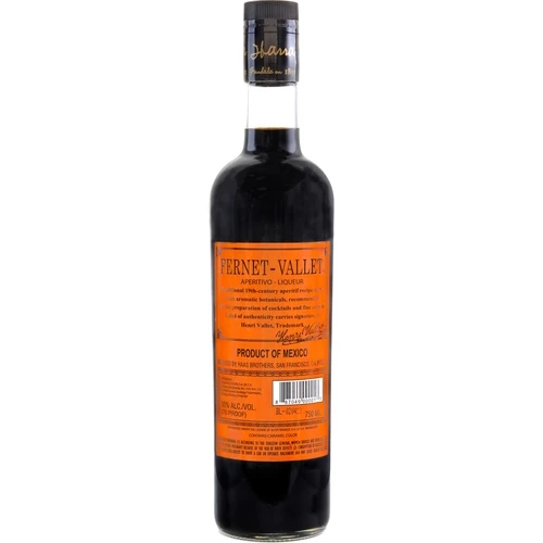 Fernet Vallet Aromatic Herbal Liqueur - Case of 6 1 Fernet Vallet Aromatic Herbal Liqueur - Case of 6