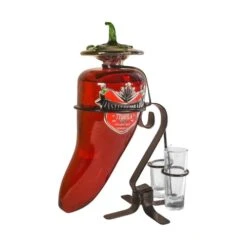 Chili Pepper Shaped Tequila Bottles - Red & Green Specialty 6-Pack